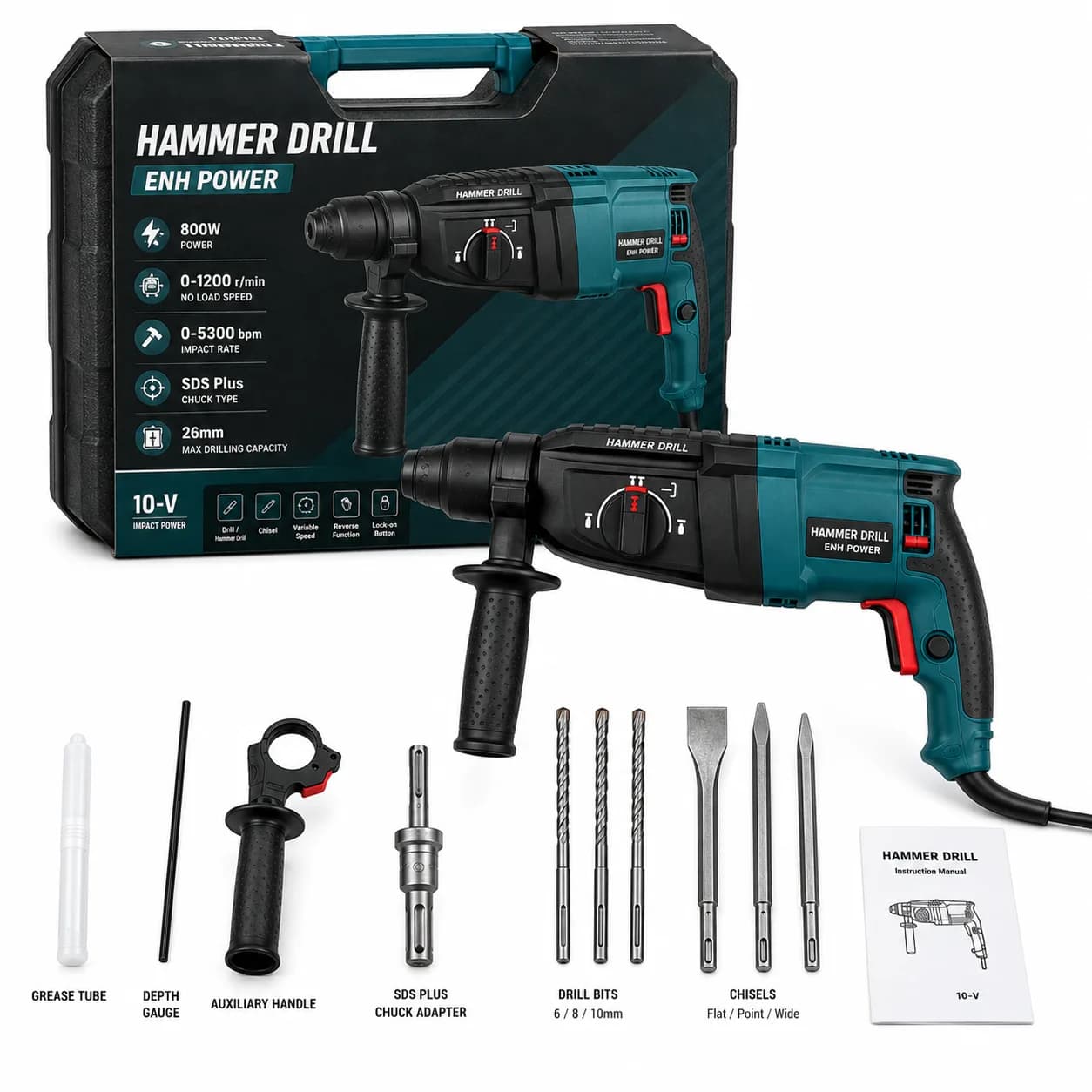 230V Multi-Mode Hammer Drill Kit thumbnail 2